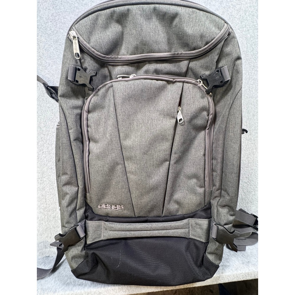 eBags TLS Mother Lode Weekender Convertible Backpack Gray Travel Carry On Bag